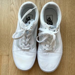 Vans white canvas old skool sneakers